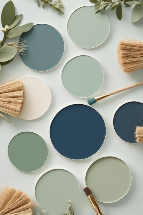 Discover the best 5 palettes of Sherwin Williams colors featuring Navy Blue and Sage Green for your Living Room. Elevate your space with these stunning color combinations.
#ad  


#Painting
#wallpaint2024
 #color2024
 #DIYpainting
 ##DIYhomedecor
 #Fixhome Sage And Blue Color Palette, Colors With Navy Blue, Navy Blue And Sage Green, Sage Living Room, Trendy Paint Colors, Sage Color Palette, Sherwin Williams Blue, Blue And Sage Green, Cabinets Colors