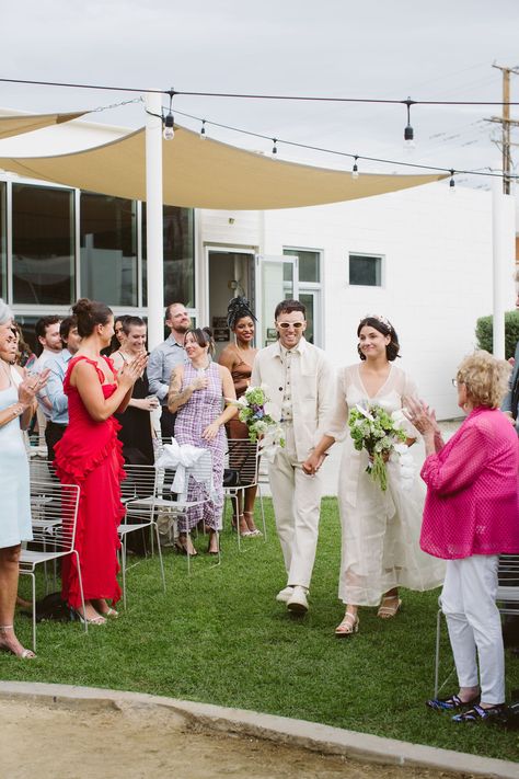 Courtney and Zachary had a modern Palm Springs wedding at The Ace Hotel Ace Hotel Wedding, Ace Hotel Palm Springs, Wedding Palm Springs, Blue Cakes, Ace Hotel, Palm Springs Wedding, Los Angeles Wedding Photographer, Second Weddings, Los Angeles Wedding