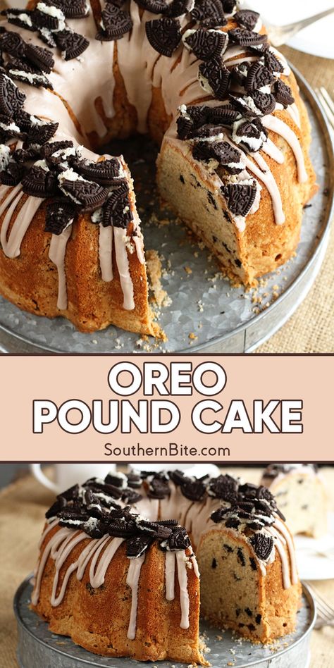 Oreo Pound Cake, Traditional Pound Cake, Bakery Goodies, Chocolate Pound Cake, Oreo Flavors, Pound Cake Recipe, Grape Salad, Quick Easy Desserts, Cake Recipes From Scratch