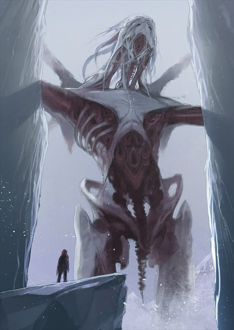 Fantasy Monstrosity, Scary Artwork Horror, Eldritch God Concept Art, Monster Design Scary, Horror Monsters Concept Art, Healing Powers Aesthetic, Eldritch Horror Monsters, Dark Creatures Monsters, Biopunk Art