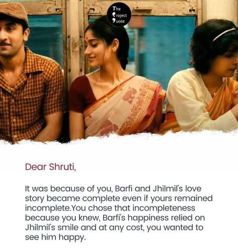 Barfi Movie Quotes, Barfi Movie Aesthetic, Barfi Movie, Ye Jawani Hai Deewani, Filmy Quotes, Deep Quotes That Make You Think, 90s Bollywood Aesthetic, Movie Dialogues, Bollywood Quotes