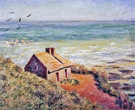 House By The Ocean, Artist Monet, Claude Monet Paintings, Claude Monet Art, Plein Air Landscape, Monet Art, Monet Paintings, William Turner, Camille Pissarro