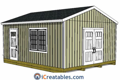 16x20 Large Shed Plans | Large Backyard Shed Plans Large Shed Plans, 16x20 Shed Plans, Shed Floor Plans, Shed Designs, Amazing Sheds, Build Your Own Shed, Shed Floor, Wind Mill, Free Shed Plans