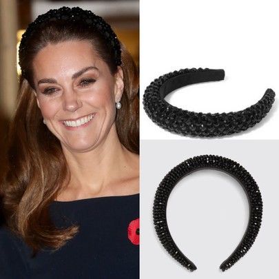 Kate Middleton wearing Zara Rhinestone Embellished Headband Kate Middleton Headband, Diamond Headband Hairstyles, Glamorous Evening Headband, Luxury Women's Evening Headband, Crystal Rhinestone Headband, Kate Middleton Jewelry, Pearl Bridal Headband, Elegant Crystal-embellished Headband, Embellished Headbands