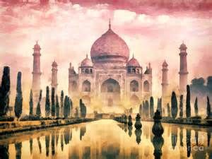 watercolor taj mahal - - Yahoo Image Search Results Taj Mahal Sketch, Taj Mahal Image, Mughal Emperor, Too Much Love, Shah Jahan, India Travel Places, Watercolor House Painting, Drawing Ideas List, Fashion Art Prints