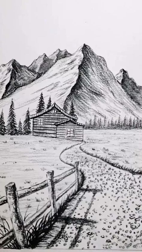 Pinterest | Nature art drawings, Art drawings beautiful, Landscape drawings Landscape Pencil Drawings, Drawing Scenery, Nature Art Drawings, Landscape Sketch, Art Drawings Sketches Pencil, Charcoal Art, Beauty Art Drawings, Painting Art Lesson, 수채화 그림