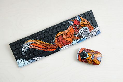 Andreas Preis - Microsoft // Painted Keyboards Painted Keyboard Ideas, Landyachtz Longboards, Design Print Layout, Microsoft Paint, Surreal Artwork, Live Painting, Keyboard And Mouse, Book Art Diy, Cute Kawaii Drawings