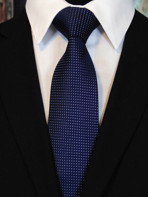 "Mens Navy Neck Tie is perfect for the office, weddings or everyday. This mens navy blue tie is available as a extra long tie. This tie features a navy blur background with silver Pattern. Handmade from 100% silk, this special collection features a .75\" Eds Neckties logo at the bottom right front corner of every tie and a larger logo located on the tipping (Back of the tie). The label features the collection name (Nathaniel Alexandria) Named after my son Nathaniel and my daughter Alexandria. Ex Classic Blue Ties For Business, Modern Blue Ties For Business, Semi-formal Navy Standard Tie, Luxury Navy Ties For Semi-formal Occasions, Luxury Blue Neckwear With Ties, Make A Tie, Navy Blue Tie, Male Style, Blur Background