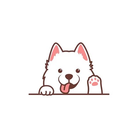 Cute pet Vectors & Illustrations for Free Download | Freepik Cute Dog Vector Illustrations, Cute Dogs Animation, Cute Dog Design, Paw Dog Drawing, Animated Dogs Cartoon, Dog Art Cartoon, Samoyed Drawing Cartoon, Cute Dogs Cartoon, Puppy Illustration Cute