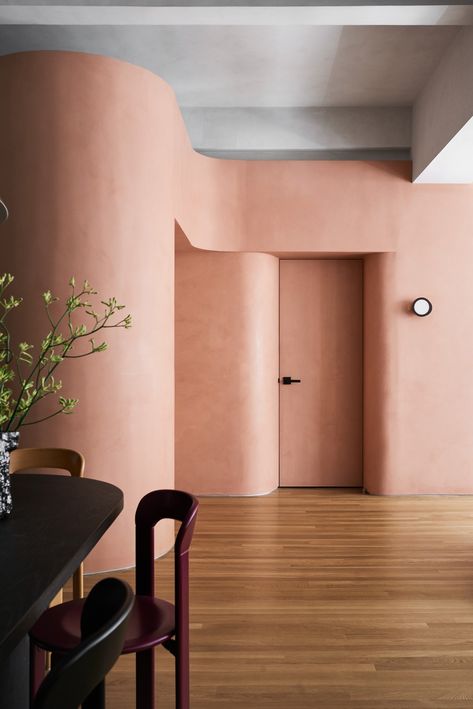 MKCA — Nomad Loft Lime Wash, Limewash Paint, New York Loft, Lime Paint, Wallpaper Project, Pink Living Room, Minimalism Interior, Brick And Mortar, Plaster Walls