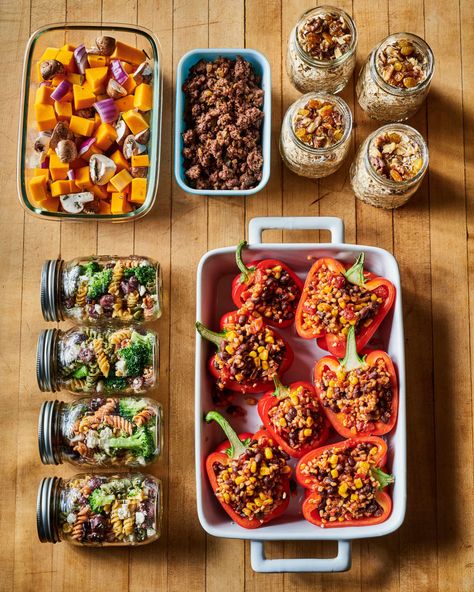 Meal Prep Plan: A Week of Budget-Friendly Meals | Kitchn Meals For Winter, Feta Pasta Salad, Low Cost Meals, Slow Cooker Lasagna, Meal Prep Plans, Power Hour, Feta Pasta, Lasagna Soup, Budget Friendly Recipes