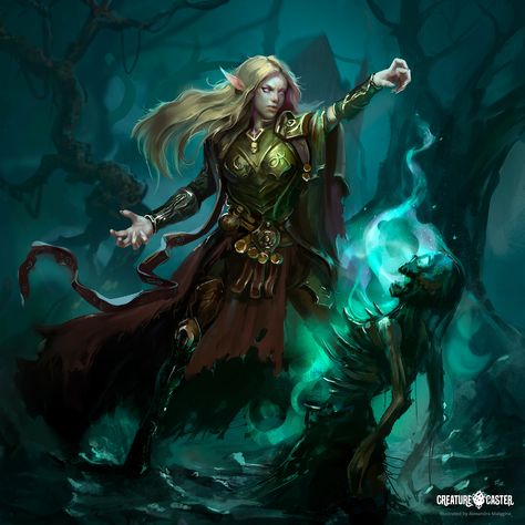 ArtStation - Saiyin. Elf Necromancer, Alexandra Malygina (Fler) Elf Necromancer, Female Elf, Wow Art, Character Modeling, Medieval Fantasy, Illustration Character Design, Dnd Characters, Mythical Creatures, Dark Fantasy