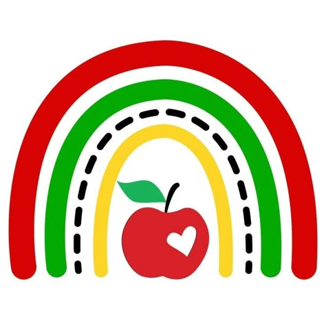 Teacher School Supplies, Teacher Tattoos, Apple Template, Teacher Wallpaper, Teacher Rainbow, School Supplies For Teachers, School Scrapbook, Teacher Personalized, Teacher Design