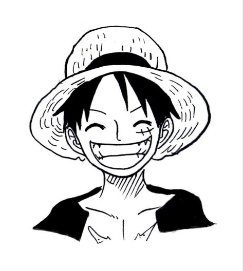 Luffy Simple Drawing, Luffy Outline, Manga Luffy, Inspired Tattoos, Dope Art, One Piece Luffy, Monkey D Luffy, Anime Inspired, Inspiration Board