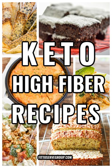 This collection of keto high-fiber recipes includes delicious options that are low in carbs and high in fiber. It's a tasty way to give you the added fiber you need while doing keto without going over your keto macros. low carb high fiber recipes| high fiber low carb recipes Fiber Rich Foods Keto Friendly, Keto Fiber Recipes, High Fiber Keto Meals, High Fibre Low Carb Foods, Low Carb High Fiber Vegetables, Keto High Fiber Recipes, Keto High Fiber Foods, High Fibre Low Carb Recipes, Keto Fiber Foods