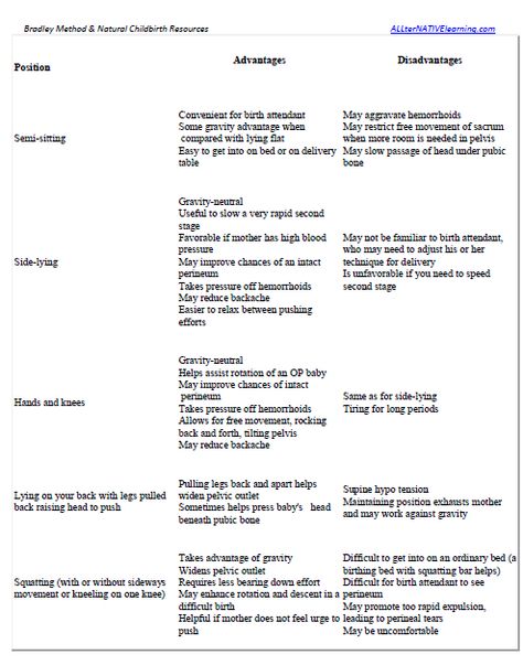 Download a free cheat sheet of birthing positions & how they can help pain, back labor, & other unique circumstances. Get a recap of the Bradley Method too! Infant Tips, Birthing Positions, Birth Positions, Essential Oils For Labor, Bradley Method, Back Labor, Hospital Checklist, Labor Positions, Postpartum Period