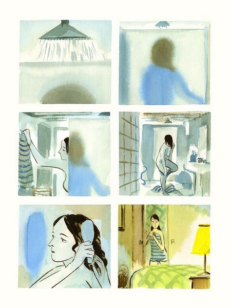 Manuel Fior Steamy Mirror, Reflection Illustration, Bd Art, Illustration Story, Sequential Art, Comic Layout, Creation Art, Graphic Novel Art, Arte Inspo