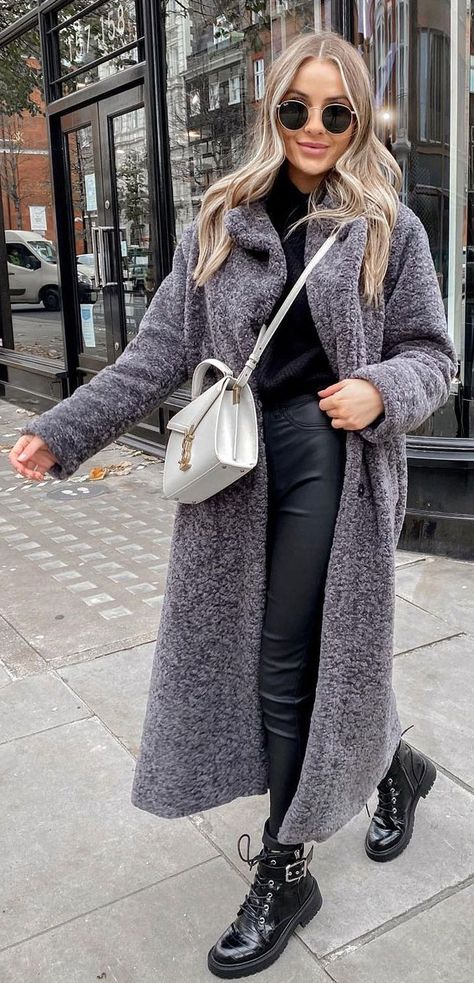 12 Teddy Coats That’s Worth To have For Cute & Cosy Vibes All Winter Gray Teddy Coat Outfit, Teddy Bear Coats For Women, Grey Teddy Coat Outfit, Teddy Jacket Outfit Winter, Grey Fur Coat Outfit, Black Teddy Coat Outfit, Teddy Coat Outfit Winter, Teddy Bear Coat Outfit, Teddy Jacket Outfit