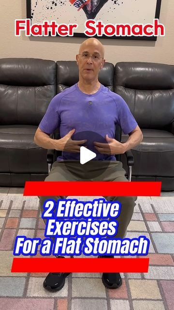 Alan Mandell on Instagram: "2 Effective Exercises for a Flat Stomach!  Dr. Mandell" Chair Stomach Exercises, Excersizes For A Flat Stomach Workout, One Exercise For Flat Belly, Chair Exercises For Abs Flat Stomach, Sitting Exercises Flat Stomach, Tummy Flattening Exercises, Exercise For Flat Tummy, Exercises For Flat Stomach, Core Exercises For Seniors