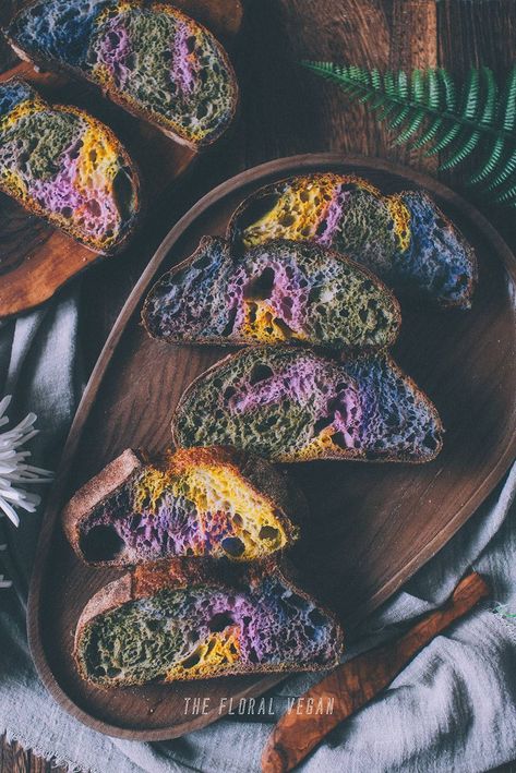 Sourdough Recipe, Blueberry Powder, Make A Rainbow, Bread Art, Natural Food Coloring, Vegan Blueberry, Idee Pasto, Happy Pride Month, Baking Bread