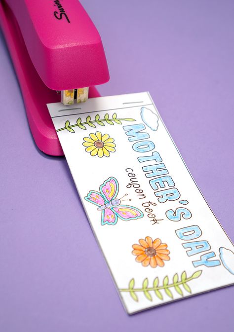 Free Printable Mother's Day Coupon Book: Bring a smile to your mom’s face with these cute Free Printable Mother's Day Coupons! Personalize your Mother's Day coupons, assemble into a coupon book, and give to Mom - Happy Mother's Day! Free Mothers Day Crafts For Kids, Mothers Day Coupons Printables Free, Mother’s Day Coupon Book Diy, Mothers Day Coupon Book Printable, Mothers Day Coupon Book, Mother’s Day Homemade Coupons, Mom Coupon Book, Mother’s Day Coupon Gift, Coupon Book Diy