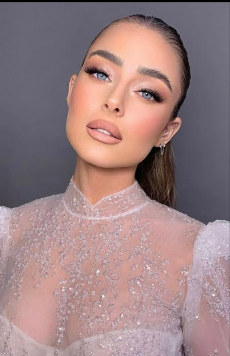 Blush Pink Makeup Looks, Light Glam Makeup, Glam Bride Makeup, Light Skin Makeup, Wedding Hairstyles And Makeup, Wedding Eye Makeup, Glam Wedding Makeup, Barbie Makeup, Braut Make-up