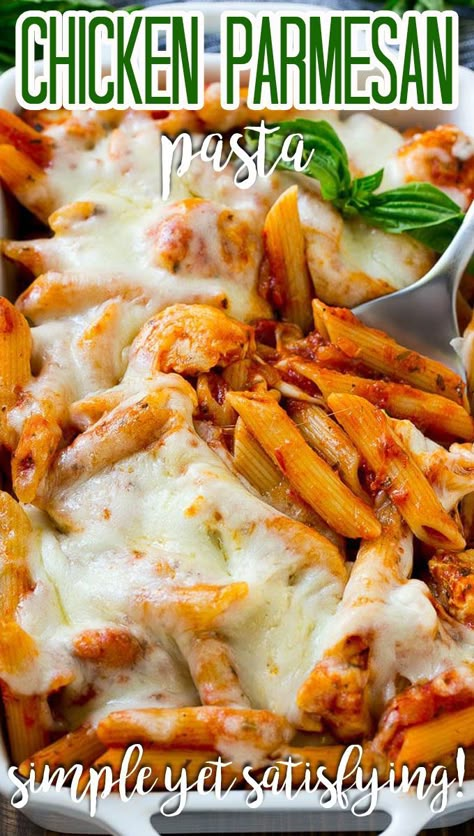 Chicken In Pasta Sauce, Pasta With Chicken And Marinara Sauce, Shredded Chicken Marinara Recipes, Chicken Mariana Pasta, Parmasean Chicken Pasta Recipes, Chicken And Pasta Recipes Red Sauce, Chicken Red Pasta Recipes, Chicken Marinara Pasta Bake, Marinera Chicken Pasta