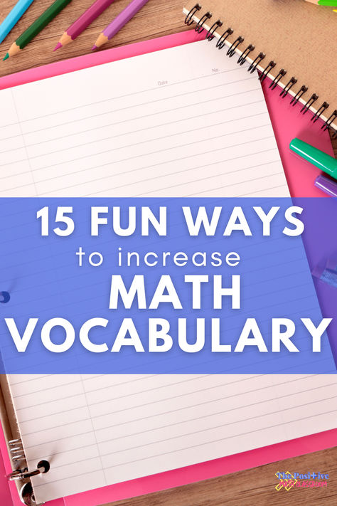 Help your middle school students increase their math vocabulary skills with these fun ideas. Check out this blog post for reasons why math vocabulary is important and a list of engaging activities. Click to read the post. Activities For Middle Schoolers, Middle School Math Classroom, Math Vocabulary Activities, Vocabulary Instruction, Vocab Activities, Math Vocabulary, Vocabulary Strategies, Middle Schoolers, Vocabulary Activities