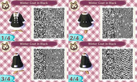 Dress Qr Code, Acnl Qr Codes, Motif Acnl, Code Clothes, Animal Crossing 3ds, Animal Crossing New Leaf, Ac New Leaf, Animal Crossing Qr Codes Clothes, Animal Crossing Wild World