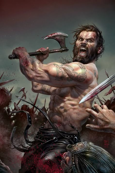 More New Art on Behance Viking Tattoo Meaning, Viking Berserker, Half Elf, Viking Metal, Bd Art, Heroic Fantasy, Male Character, Viking Art, Deviant Art