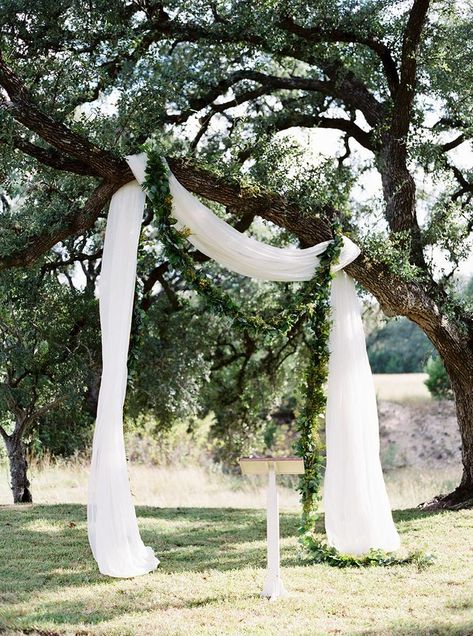 Wedding Tree Decorations, White Wedding Arch, Deco Champetre, Yosemite Wedding, Tree Photo, Wedding Altars, Rustic Chic Wedding, Tree Wedding, Photo Tree