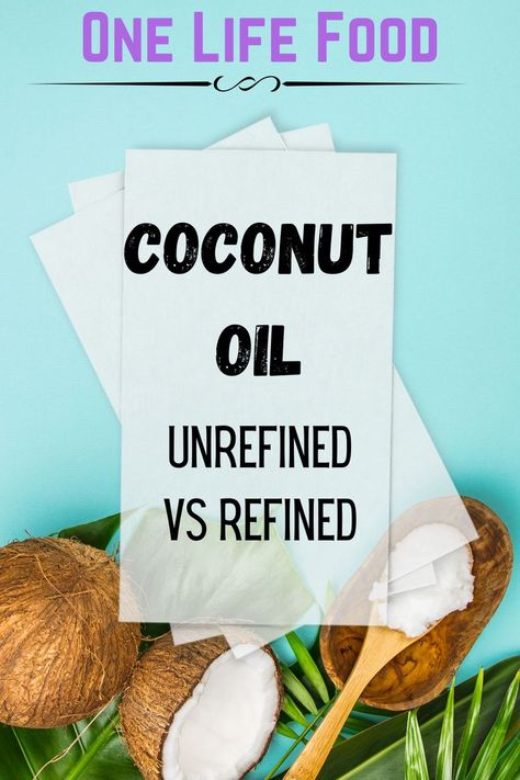 coconut oil: Unrefined vs refined What is unrefined coconut oil? What is refined coconut oil? Is unrefined coconut oil healthier than refined coconut oil? Find out at One Life Food .com Health Benefits Of Collagen, Coconut Oil Face Mask, Diy Coconut Oil, Refined Coconut Oil, Unrefined Coconut Oil, Coconut Health Benefits, Nutrition Education, Food Facts, Banana Bread Recipes