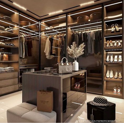 Middle Island, Walking Closet, Dream Closet Design, Walk In Closet Design, Closet Design Layout, Wardrobe Door Designs, Luxury Closets Design, Wardrobe Interior Design, Architect Design House