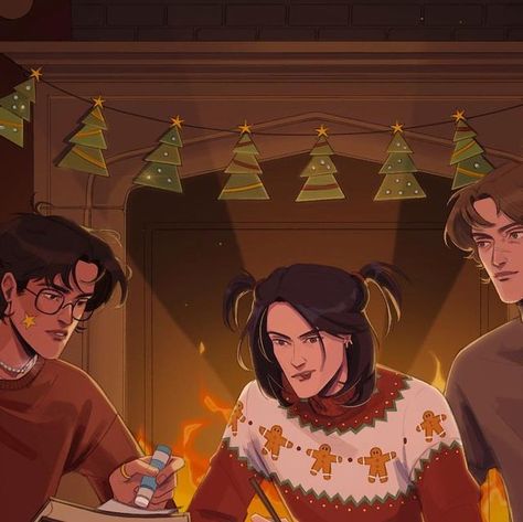 Wolfstar Christmas, Marauders Christmas, Making Postcards, Remus Lupin Fan Art, Marauders Fan Art, Harry Potter Illustrations, Harry Potter Illustration, Harry Potter Drawings, Harry Potter Christmas