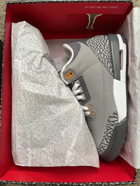 Nike Air Jordan 3 Retro Cool Grey 398614-012 Sz 6y GS Black Cement White Blue 88 Get a price at https://copapair.com/nike-air-jordan-3-retro-cool-grey-398614-012-sz-6y-gs-black-cement-white-blue-88/ Jordan 3 Cool Grey, Shoe List, Jordan 3s, Jordan 1 Low White, Nike Air Jordan 3, Grey Jordans, Jordan Retro 3, Jordan 9 Retro, Kicks Shoes