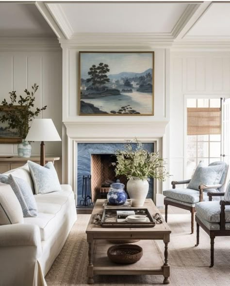 Southern Living Rooms, English Interior Design, Colonial Living Room, Texas Interior Design, Southern Interior, Rockwall Texas, Countryside Cottage, Farmhouse Interior Design, Coastal Grandmother