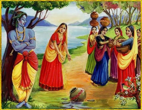 Gopi Radha Krishna: Pots Punjab Culture, Pakistan Art, Pakistani Art, Rajasthani Painting, Pakistan Culture, Pakistani Culture, Punjabi Culture, Composition Painting, Indian Women Painting