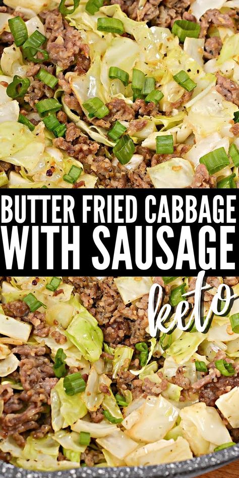 Ground Italian Sausage And Cabbage Recipes, What To Make With Turkey Sausage, Italian Sausage Cabbage Recipes, Cabbage Ground Sausage Recipes, Cabbage Stir Fry With Sausage, Ground Sausage Low Carb Recipes, Coleslaw And Sausage Recipe, Cooked Cabbage And Sausage, Cabbage And Ground Pork Recipes