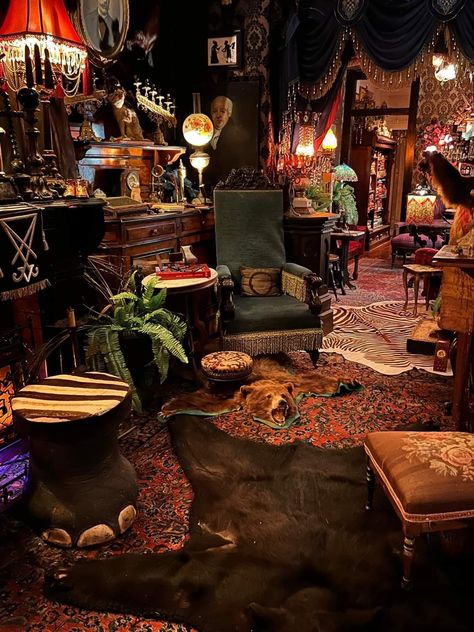 Vampire Room Aesthetic, Gothabilly Decor, Victorian Maximalism, Boho Maximalism, Victorian Vibes, Vampire Stuff, Macabre Decor, Soldier Boy, Gothic Bedroom