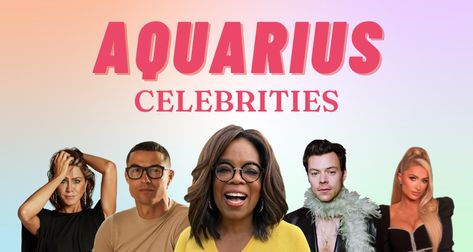 What is the Aquarius personality like? We look at 10 famous Aquarius celebrities. Aquarians belong to the Air element of astrology, alongside Libra and Gemini. The symbol for Aquarius is the water bearer, which is symbolic of pure intentions. Aquarians are humanitarian individuals who love nothing more than helping those in need. Their progressive attitude means they are trying to enact a positive change and they wish to leave the world a better place than they found it. Aquarius is th... Aquarius Celebrities Women, Libra And Gemini, Aquarius Celebrities, Aquarius Personality, Pure Intentions, The Water Bearer, Aquarius Zodiac Sign, The Aquarius, Air Element