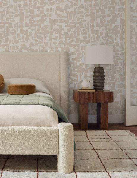 StyleRow Marketplace - Product: Organic Shapes Wallpaper by Lulu and Georgia - StyleRow Shapes Wallpaper, Traditional Family Room, Geometric Pattern Wallpaper, Sarah Sherman, Sarah Sherman Samuel, Neutral Wallpaper, Wallpaper For Sale, Lulu And Georgia, Wallpaper Pattern