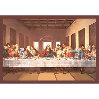 'The Last Supper' by Michaelangelo Painting Print Last Supper Art, Lords Supper, Christian Illustration, The Last Supper, Classic Artwork, Last Supper, Art Print Set, Posters And Prints, Wrapped Canvas Art