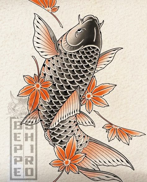 Koi Fish Geometric Tattoo, Traditional Koi Tattoo, Japanese Traditional Koi Fish, Traditional Japanese Koi Fish Tattoo, Traditional Koi Fish Tattoo, Koi Fish Japanese Tattoo, Japanese Koi Tattoo, Koi Irezumi, Koi Fish Drawing Tattoo