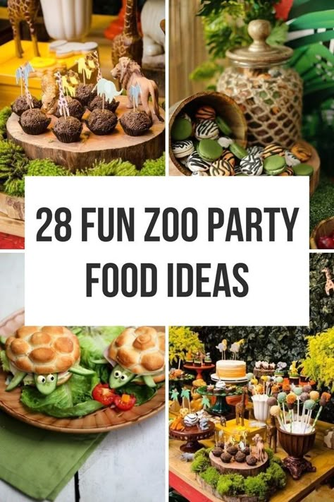 Discover amazing animal-themed snacks for your next birthday party! These zoo party food ideas include tiger tail pretzels, panda cakes, and more. Ideal for a jungle theme birthday. Save this pin and explore the full list in the article. Zoo Party Cake Ideas, Zoo Theme Food Party Snacks, Safari Theme Birthday Food Ideas, Jungle Theme Party Snacks, Jungle Theme Birthday Party Food Ideas, Zebra Tails Pretzels, Jungle Food Party, Food Ideas For Wild One Birthday Party, Safari Themed Birthday Party Food