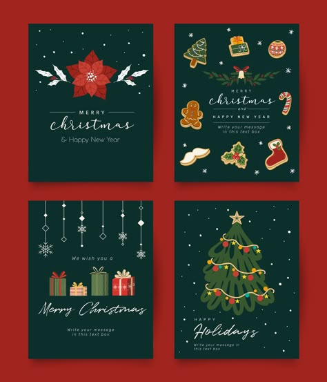 Christmas Greeting Cards Design, Season Greetings Card Design, Christmas Cards Design Graphics, Christmas Poster Design Ideas, Xmas Card Design, Christmas Postcard Design, Merry Christmas Post, Xmas Postcard, Xmas Illustration