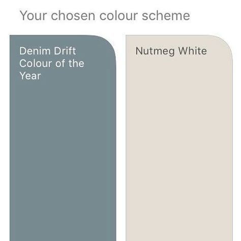 Boys bedroom💚 Denim Drift Living Room, Dulux Nutmeg White, Dulux Denim Drift, Denim Drift, Denim Paint, Teenage Room Decor, Hallway Colours, Living Colors, White And Denim