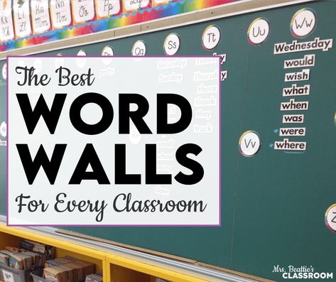 Word Walls In The Classroom, Sight Word Wall, Word Wall Ideas, Interactive Word Wall, Word Family List, Word Wall Letters, Teacher Vibes, Classroom Expectations, Spelling Patterns