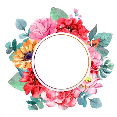 Tropical leaves with circle frame | Premium Photo #Freepik #photo #flower #frame #floral #border Wedding Album Cover Design, Flowers Frame, Floral Cards Design, Flower Graphic Design, Frame Floral, Floral Wreath Watercolor, Circle Frame, Girly Wall Art, Flower Circle