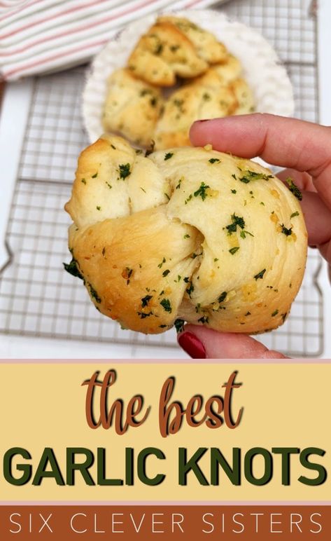 Rhodes Garlic Knots, Garlic Knots Recipe Pizza Dough, Rhodes Rolls Garlic Knots, Garlic Bread Rhodes Rolls, Cresent Roll Garlic Knots Easy Recipes, Garlic Bread From Frozen Dough Rhodes Rolls, Rosemary Garlic Bread, Rhodes Dinner Rolls, Garlic Knots Recipe