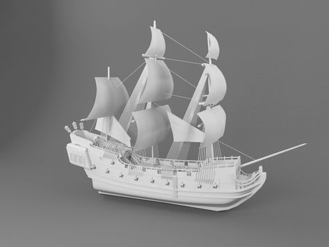 Black Pearl Pirate Ship 3d model 3ds Max files free download - modeling 49425 on CadNav 3d Pirate Ship, 3d Printer Art, Black Pearl Ship, Diy Pirate, Pirate Ship Model, 3d Reference, Pirate Crafts, Model Ship Building, Ship Building